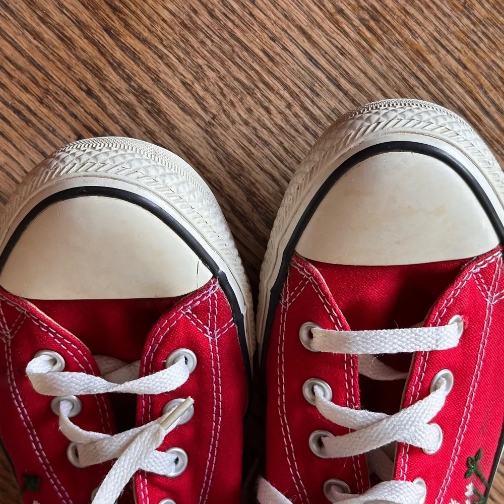 One-of-a-Kind Hand-Stitched Embroidered Converse Sneakers Women’s 10, Men’s 8 - Picture 12 of 15